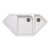 Кухонная мойка с дополнительной чашей Lidz 1000x500/225 WHI-01 (LIDZWHI011000500225) купить в САНН Одесса