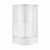 Lidz Latwa SC80x80.SAT.HIGH.FR Душевая кабина полукруглая, стекло Frost 4 мм + Lidz Душевой поддон KAPIELKA ST80x80x41, с панелью купить в САНН Одесса