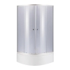 Lidz Latwa SC90x90.SAT.HIGH.GR Душевая кабина полукруглая, стекло тон 4 мм + Lidz Душевой поддон KAPIELKA ST90x90x41, с панелью купить в САНН Одесса