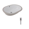 Комплект Qtap Stork: Раковина врезная овальная 570x390x210 мм White + Донный клапан PU02O купить в САНН Одесса