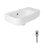 Комплект Qtap Tern: Раковина подвесная прямоугольная правая 450х250х158 мм White + Донный клапан PU02O купить в САНН Одесса
