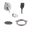 Комплект для душа Qtap Olsava Chrome: Смеситель QTOS6212107ODC + Лейки (QTRUC125CRM45952,QTHLA107CRM45948) + Шланг QTHADPVC200C + QTCRMBH030 купить в САНН Одесса