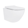 Унитаз подвесной Jay Rimless 485×360×320 мм, White, с сиденьем Slim Duroplast/ Soft-close/ Quick Relase QT07335177RW Qtap купить в САНН Одесса