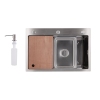 Мойка для кухни интегрированная Lidz Handmade H6845 Brushed Steel 3,0/1,0 мм LDH6845BRU49455 купить в САНН Одесса