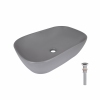 Раковина накладная Qtap Robin 600x390x150 мм, Stone grey, прямоугольная, с донным клапаном QTROB188SG49786 купить в САНН Одесса