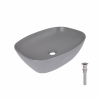 Раковина накладная Qtap Cardinal 500х380х140 мм, Stone grey, прямоугольная, с донным клапаном QTCAR188SG49824 купить в САНН Одесса
