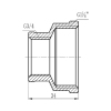 Муфта редукционная Thermo Alliance Forte 1 1/4х3/4" ВВ SF3573220 купить в САНН Одесса, изображение 2
