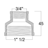 Муфта редукционная Thermo Alliance Forte 1 1/2х3/4" ВВ SF3574020 купить в САНН Одесса, изображение 2