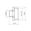 Ниппель редукционный Thermo Alliance Forte 1 1/2х3/4" SF3594020 купить в САНН Одесса, изображение 2