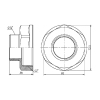 Переход Thermo Alliance Forte 2"х1" 1/4 ВН SF3605032 купить в САНН Одесса, изображение 2