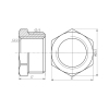 Футорка Thermo Alliance Forte 3/4"х1/2" ЗВ хром SF374H2015 купити в САНН Одеса, зображення 2