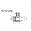 Кран шаровой Thermo Alliance Base 1/2" ВН для газа (рычаг) SD605G15 купить в САНН Одесса, изображение 2