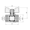 Кран шаровой Thermo Alliance Base 3/4" ВР для газа (бабочка) SD602G20 купить в САНН Одесса, изображение 2