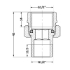Сгон-американка Thermo Alliance Base 1/2"ВН никель, прямой SD190W15 купить в САНН Одесса, изображение 2