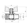 Кран шаровой Thermo Alliance Base 3/4" ВН для газа (бабочка) SD607G20 купить в САНН Одесса, изображение 2