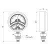 Термоманометр Icma 1/2" 0-6 бар, нижнее подключение №258 купить в САНН Одесса, изображение 2