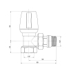 Кран радиаторный Icma 1/2" с антипротечкой угловой с ручкой №802+940 купить в САНН Одесса, изображение 2
