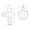 Кран угловой Thermo Alliance Standart (ручка круглая) с керам.буксой 1/2"Н х 1/2"Н SF342W1515 купить в САНН Одесса, изображение 2