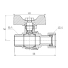 Кран шаровой с накидной гайкой Thermo Alliance Forte 3/4" ВН для воды прямой SF261W20 купить в САНН Одесса, изображение 2
