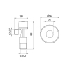 Кран угловой Thermo Alliance Standart (ручка шестигранник) с вент.буксой 1/2"Н х 1/2"Н SF3441515 купить в САНН Одесса, изображение 2