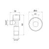 Кран кутовий Thermo Alliance Standart (ручка шестигранник) з вент.буксою 1/2"З х 3/4"З SF3441520 купити в САНН Одеса, зображення 2