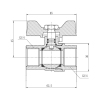 Кран шаровой Thermo Alliance Forte 3/4" ВР для газа (бабочка) SF602G20 купить в САНН Одесса, изображение 2
