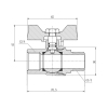 Кран шаровой Thermo Alliance Forte 3/4" ВН для газа (бабочка) SF607G20 купить в САНН Одесса, изображение 2
