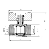 Кран шаровой Thermo Alliance Standart 3/4" ВР для газа (бабочка) SD602NG20PN40 купить в САНН Одесса, изображение 2