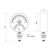 Термоманометр Thermo Alliance Standart 80 мм 1/2", нижнее подключение SD1724B купить в САНН Одесса, изображение 2