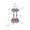 Коллектор с расходомерами Thermo Alliance Standart 1" 3 выхода SD235W3 купить в САНН Одесса, изображение 2