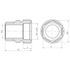 Муфта обжимная Thermo Alliance Forte 20х1/2" НР SF172W2015 купить в САНН Одесса, изображение 2