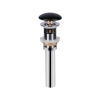 Донный клапан для раковины Qtap PU03O 225х70х70 Matt black с переливом купить в САНН Одесса, изображение 3