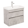 Тумба Вінтаж консольна 60 см з умивальником Elite (Бетон)