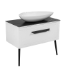 Тумба Сiєна білий мат зі стільницею 90 см и умыв. Olive 74 см