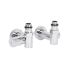 Комплект кранов Thermo Alliance Standart 1/2", хром,  для полотенцесушителя угловой SF395W15HE купить в САНН Одесса, изображение 3
