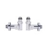 Комплект кранов Thermo Alliance Standart 1/2", хром,  для полотенцесушителя угловой SF395W15HE купить в САНН Одесса, изображение 4