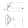 Brinex 36W 005 смеситель ванна длинная (k35) купить в САНН Одесса, изображение 2