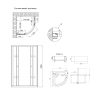 Lidz Latwa SC80x80.SAT.HIGH.FR Душевая кабина полукруглая, стекло Frost 4 мм + Lidz Душевой поддон KAPIELKA ST80x80x41, с панелью купить в САНН Одесса, изображение 2