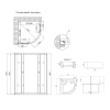 Lidz Latwa SC90x90.SAT.HIGH.GR Душевая кабина полукруглая, стекло тон 4 мм + Lidz Душевой поддон KAPIELKA ST90x90x41, с панелью купить в САНН Одесса, изображение 2