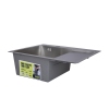Мойка для кухни интегрированная Lidz Handmade H6350R крыло справа (LDH6350BRUR45587) Brushed Steel 3,0/1,0 мм купить в САНН Одесса, изображение 3