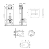 Готовое решение Qtap для ванной комнаты: подвесной унитаз Taurus Ultra Quiet 485×360×350 + комплект инсталляции Nest 4 в 1 (квадратная клавиша Satin) купить в САНН Одесса, изображение 2
