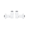 Комплект кранов Thermo Alliance Standart 1/2" белый, для полотенцесушителя угловой SF395W15HEW купить в САНН Одесса, изображение 4