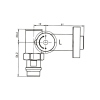 Комплект кранов Thermo Alliance Standart 1/2" черный, для полотенцесушителя угловой SF395W15HEB купить в САНН Одесса, изображение 2