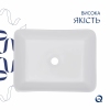 Комплект Qtap Tern: Раковина накладная прямоугольная 480х370х135 мм White + Донный клапан PU02 купить в САНН Одесса, изображение 4
