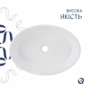 Комплект Qtap Kolibri: Раковина накладная овальная 500x360x140 мм White + Донный клапан PU02 купить в САНН Одесса, изображение 4