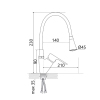 Смеситель для кухни Lidz Tani 007F3 с гибким изливом (k40) LDTAN007F3WCR40423 WCR купить в САНН Одесса, изображение 2