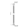 Шланг для воды Thermo Alliance Standart 100 см NYLON 1/2"x1/2" ВВ TAS387W100 купить в САНН Одесса, изображение 2