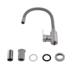 Смеситель для кухни Brinex Pure 015F3 с гибким изливом   Nickel/Grey BRIPUR015F3NKG купить в САНН Одесса, изображение 4