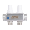 Коллектор Icma № К073 с расходомерами (нерж.) 1" х 3/4" на 2 выхода купить в САНН Одесса, изображение 3
