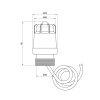 Термоголовка Thermo Alliance Standart М30х1,5 (30-70℃) с выносным датчиком TAS34170 купить в САНН Одесса, изображение 2